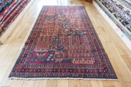 Hand-Knotted Beluch Rug From Afghanistan