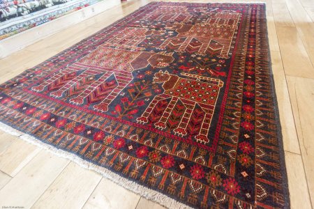 Hand-Knotted Beluch Rug From Afghanistan