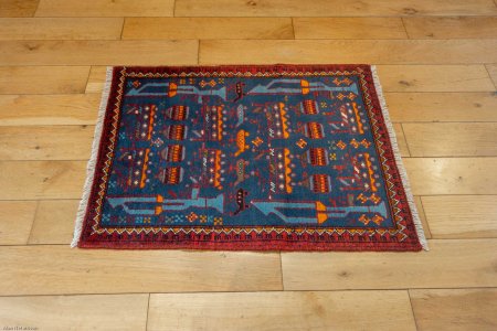 Hand-Knotted Beluch Rug From Afghanistan