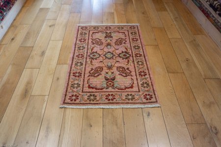 Hand-Knotted Chubi Rug From Afghanistan