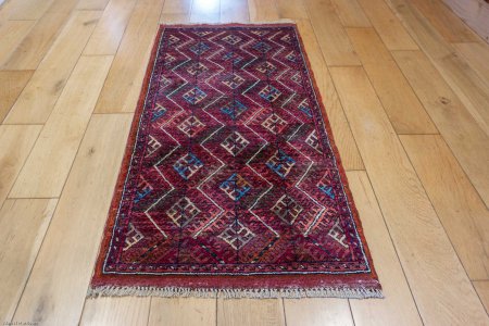 Hand-Knotted Chubi Rug From Afghanistan