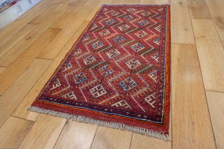 Hand-Knotted Chubi Rug From Afghanistan