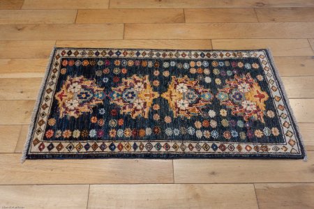 Hand-Knotted Chubi Rug From Afghanistan