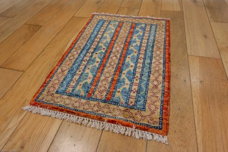 Hand-Knotted Chubi Rug From Afghanistan