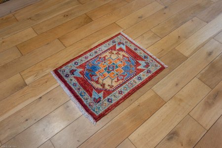 Hand-Knotted Chubi Rug From Afghanistan