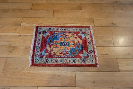 Hand-Knotted Chubi Rug From Afghanistan