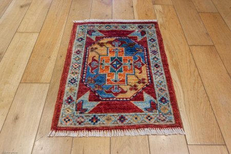 Hand-Knotted Chubi Rug From Afghanistan