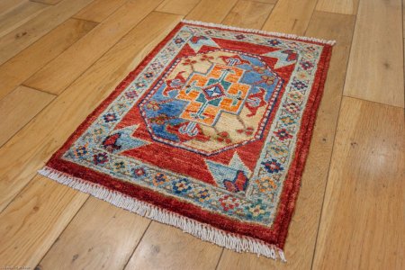 Hand-Knotted Chubi Rug From Afghanistan