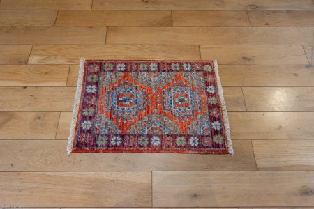 Hand-Knotted Chubi Rug From Afghanistan