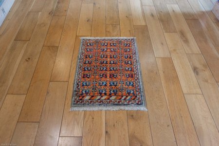Hand-Knotted Chubi Rug From Afghanistan