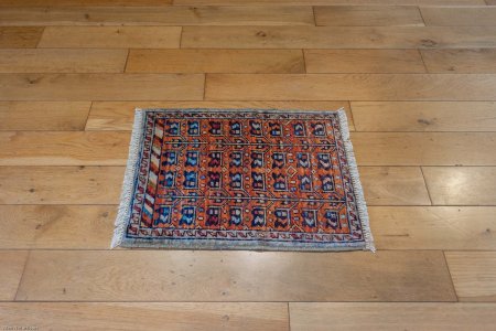 Hand-Knotted Chubi Rug From Afghanistan