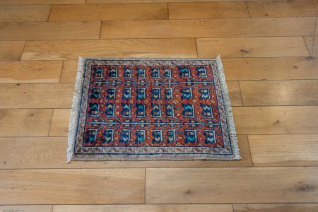 Hand-Knotted Chubi Rug From Afghanistan