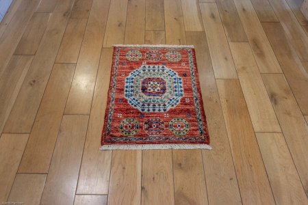 Hand-Knotted Chubi Rug From Afghanistan