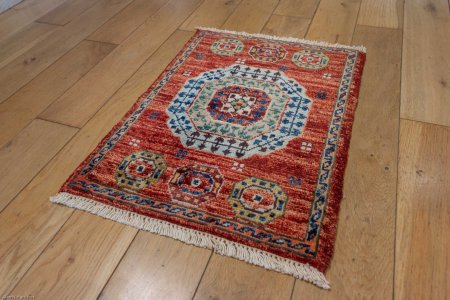 Hand-Knotted Chubi Rug From Afghanistan