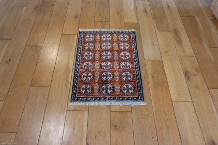 Hand-Knotted Chubi Rug From Afghanistan