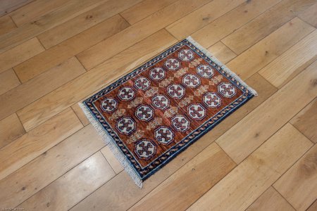 Hand-Knotted Chubi Rug From Afghanistan