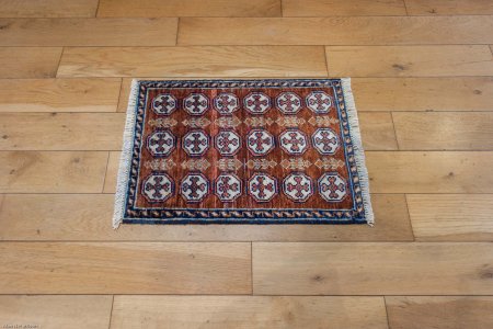 Hand-Knotted Chubi Rug From Afghanistan