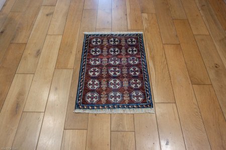 Hand-Knotted Chubi Rug From Afghanistan