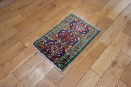 Hand-Knotted Chubi Rug From Afghanistan