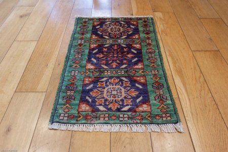Hand-Knotted Chubi Rug From Afghanistan