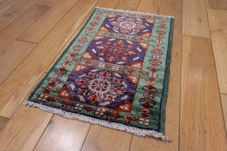 Hand-Knotted Chubi Rug From Afghanistan