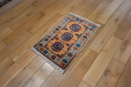 Hand-Knotted Chubi Rug From Afghanistan