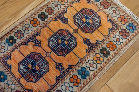Hand-Knotted Chubi Rug From Afghanistan
