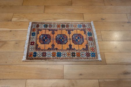 Hand-Knotted Chubi Rug From Afghanistan