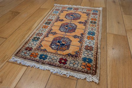 Hand-Knotted Chubi Rug From Afghanistan