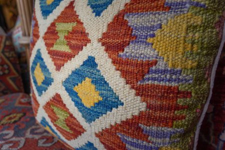 Hand-Made Mazar Cushion From Afghanistan