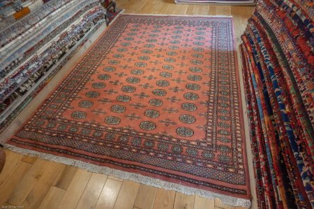 Hand-Knotted Bokhara Rug From Pakistan