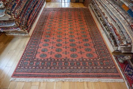 Hand-Knotted Bokhara Rug From Pakistan