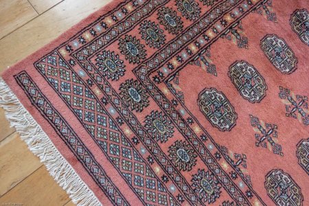 Hand-Knotted Bokhara Rug From Pakistan