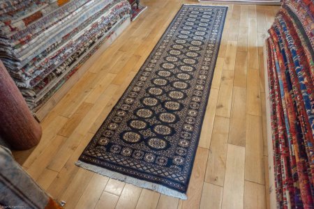 Hand-Knotted Bokhara Runner From Pakistan