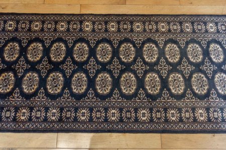 Hand-Knotted Bokhara Runner From Pakistan
