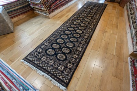 Hand-Knotted Bokhara Runner From Pakistan