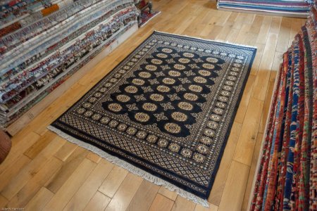Hand-Knotted Bokhara Rug From Pakistan