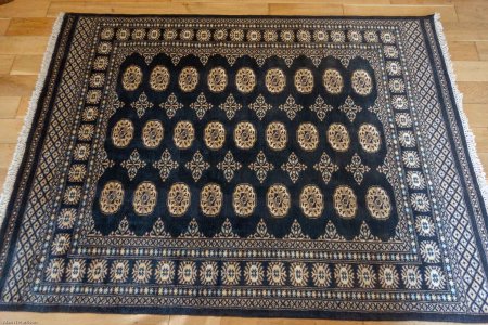 Hand-Knotted Bokhara Rug From Pakistan