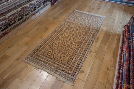 Hand-Knotted Fine Mushwani Runner From Afghanistan