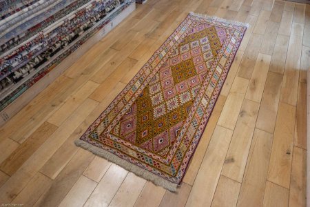 Hand-Knotted Fine Mushwani Runner From Afghanistan