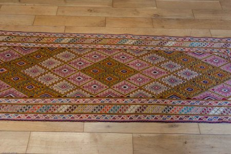 Hand-Knotted Fine Mushwani Runner From Afghanistan