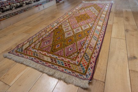Hand-Knotted Fine Mushwani Runner From Afghanistan