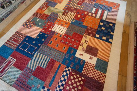 Hand-Knotted Loribaft Rug From Afghanistan
