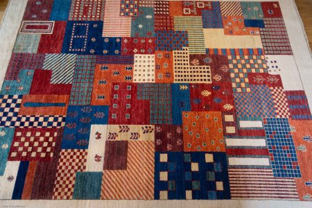 Hand-Knotted Loribaft Rug From Afghanistan