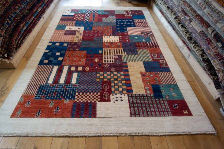 Hand-Knotted Loribaft Rug From Afghanistan