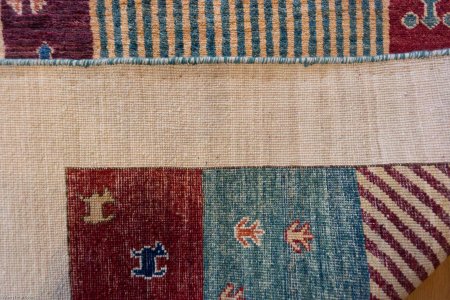 Hand-Knotted Loribaft Rug From Afghanistan