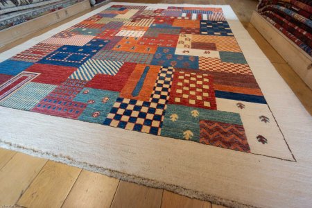 Hand-Knotted Loribaft Rug From Afghanistan