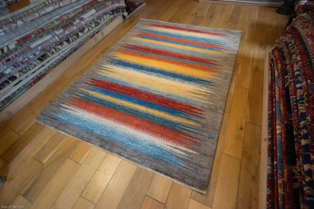Hand-Knotted Loribaft Rug From Afghanistan