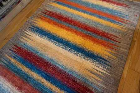 Hand-Knotted Loribaft Rug From Afghanistan