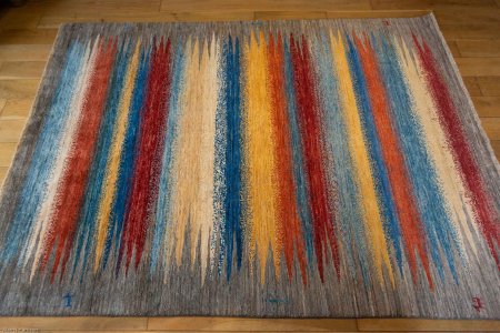 Hand-Knotted Loribaft Rug From Afghanistan